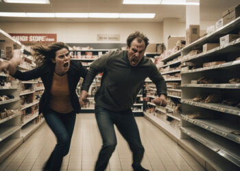 Угроза взрыва в Донецке: мужчина напал на свою девушку в магазине